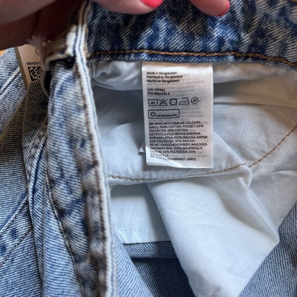 NWT H&M LOOSE MOM JEANS Divided High Waist Ankle Length Med Blue Wash US 14 - Picture 12 of 14